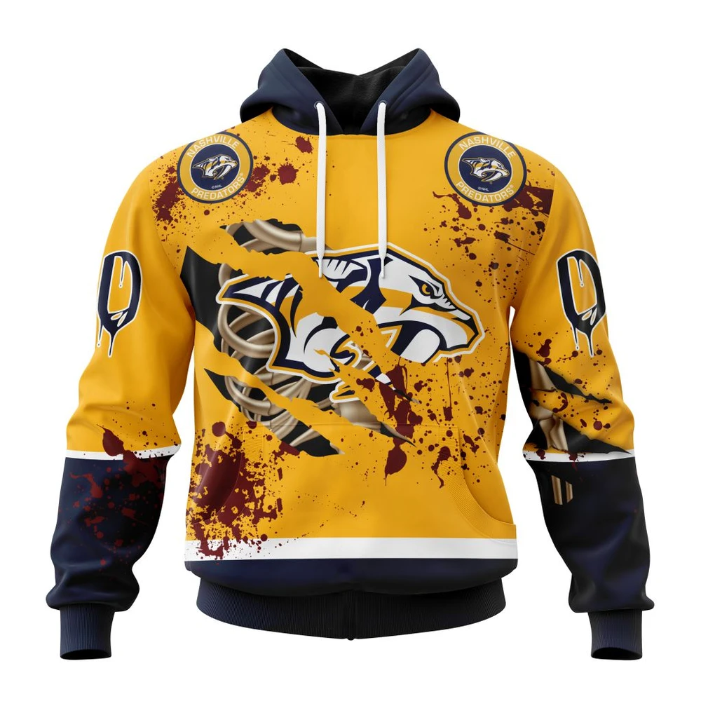 Nashville Predators Specialized Design Jersey With Your Ribs For Halloween All Over Print Hoodie Style 50581