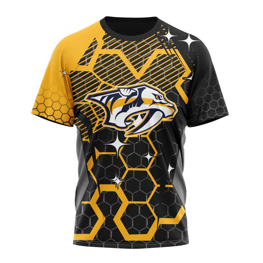 Nashville Predators Specialized Design With MotoCross Syle Personalized Name And Number T-Shirt Oregontrailrvpk Shirt