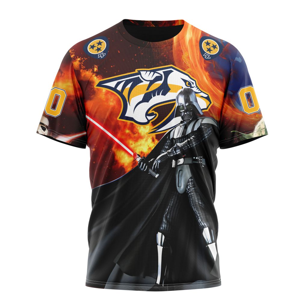 Nashville Predators Specialized Design X Star War Personalized Name And Number T-Shirt Oregontrailrvpk Shirt