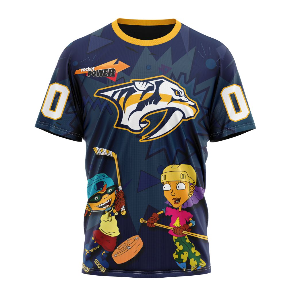 Nashville Predators Specialized For Rocket Power Personalized Name And Number T-Shirt Oregontrailrvpk Shirt