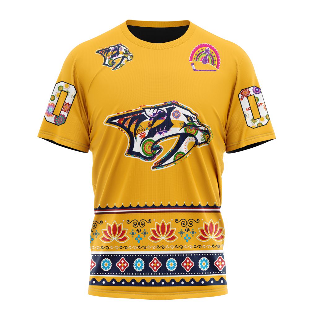 Nashville Predators Specialized Jersey Hockey For All Diwali Festival Personalized Name And Number T-Shirt Oregontrailrvpk Shirt