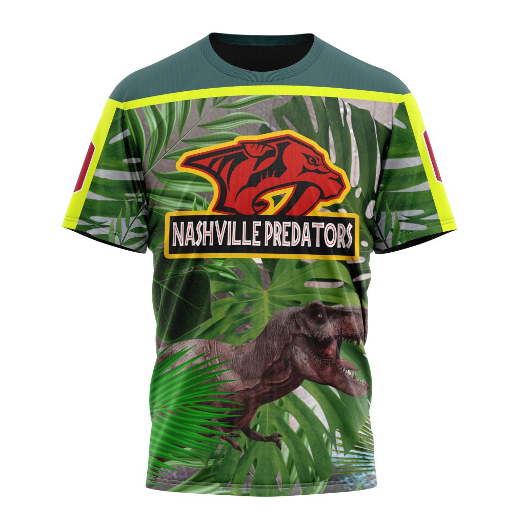 Nashville Predators Specialized Jersey Hockey For Jurassic World Personalized Name And Number T-Shirt Oregontrailrvpk Shirt