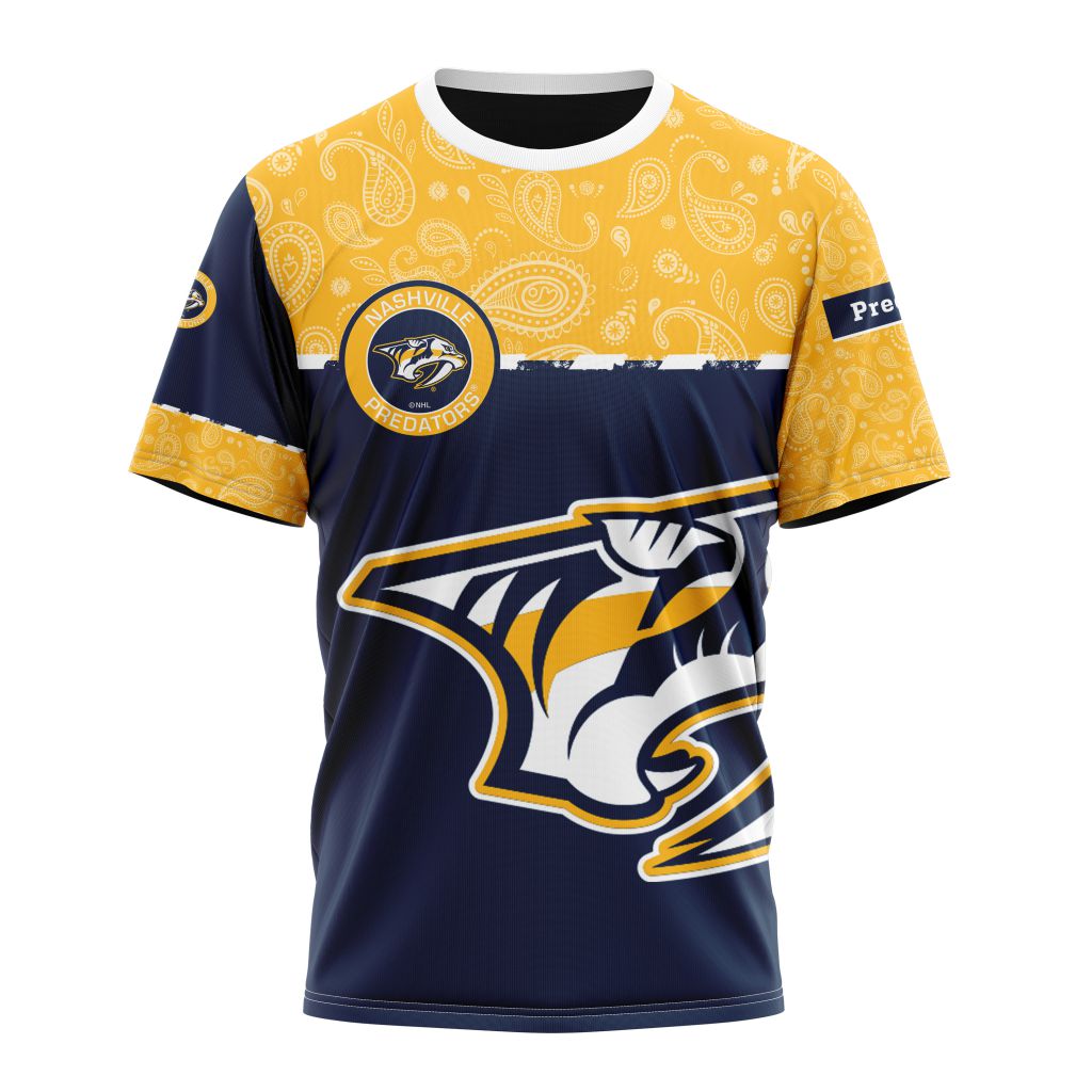 Nashville Predators Specialized Jersey Hockey With Paisley Personalized Name And Number T-Shirt Oregontrailrvpk Shirt
