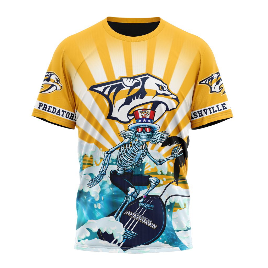 Nashville Predators Specialized Kits For The Grateful Dead Personalized Name And Number T-Shirt Oregontrailrvpk Shirt