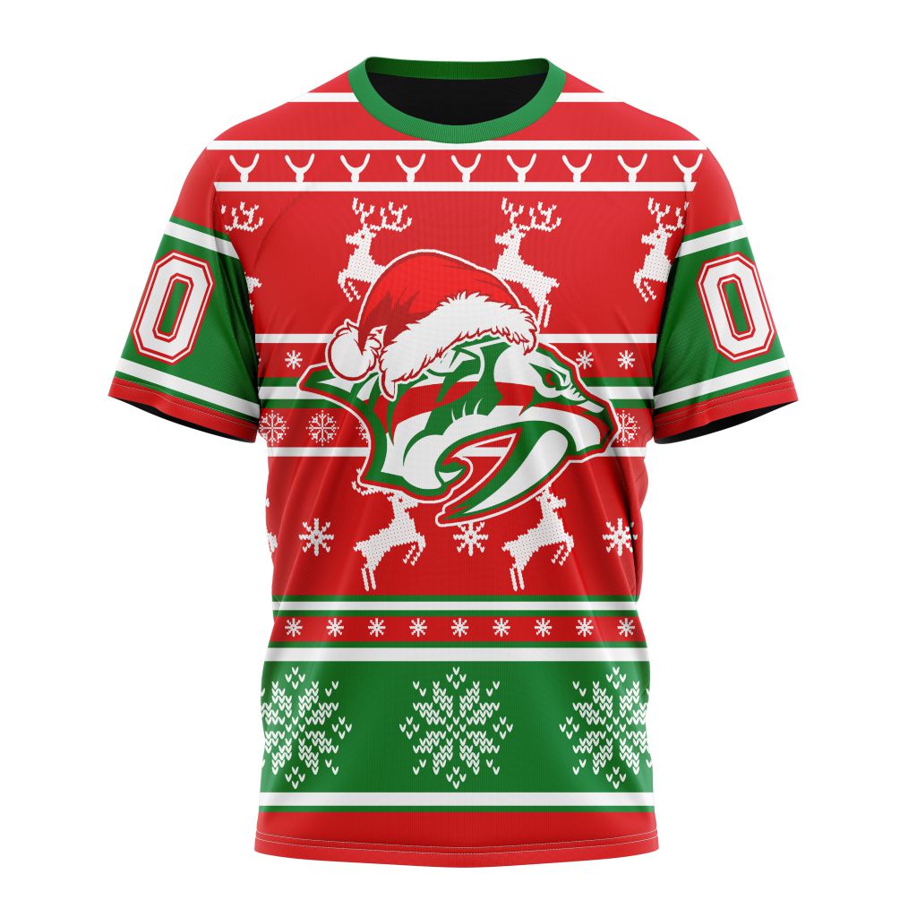 Nashville Predators Specialized Unisex Christmas Is Coming Personalized Name And Number T-Shirt Oregontrailrvpk Shirt