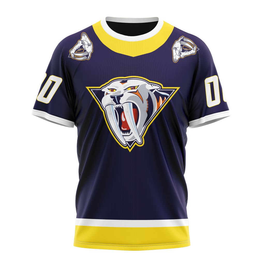 Nashville Predators Specialized Unisex Kits With Retro Concepts Personalized Name And Number T-Shirt Oregontrailrvpk Shirt