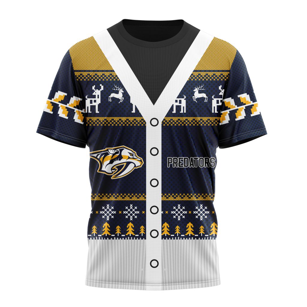 Nashville Predators Specialized Unisex Sweater For Chrismas Season Personalized Name And Number T-Shirt Oregontrailrvpk Shirt