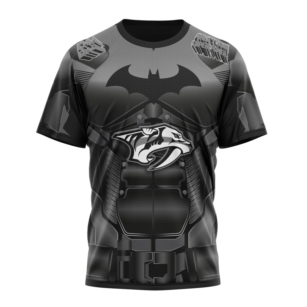Nashville Predators X Batman Specialized Design For Father Day Personalized Name And Number T-Shirt Oregontrailrvpk Shirt