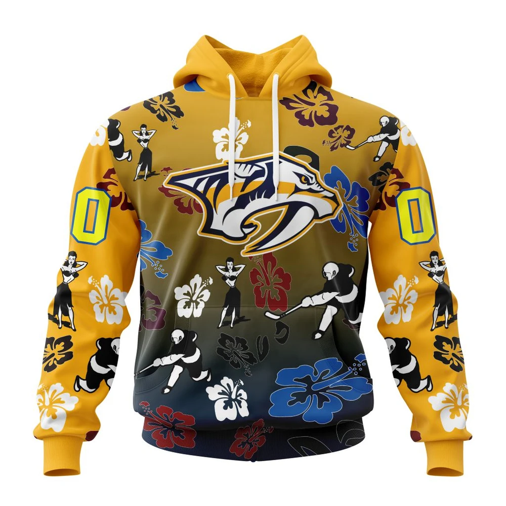 Nashville Predators X Hawaii Specialized Design For Hawaiia All Over Print Hoodie Style 83889