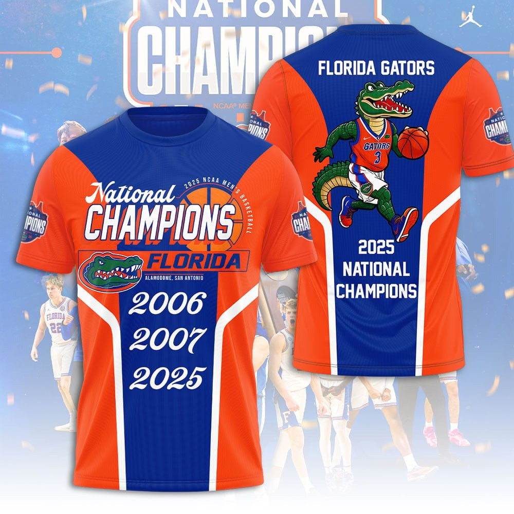 National Champions 2007 2025 Florida Gators Basketball T-Shirt Oregontrailrvpk Shirt