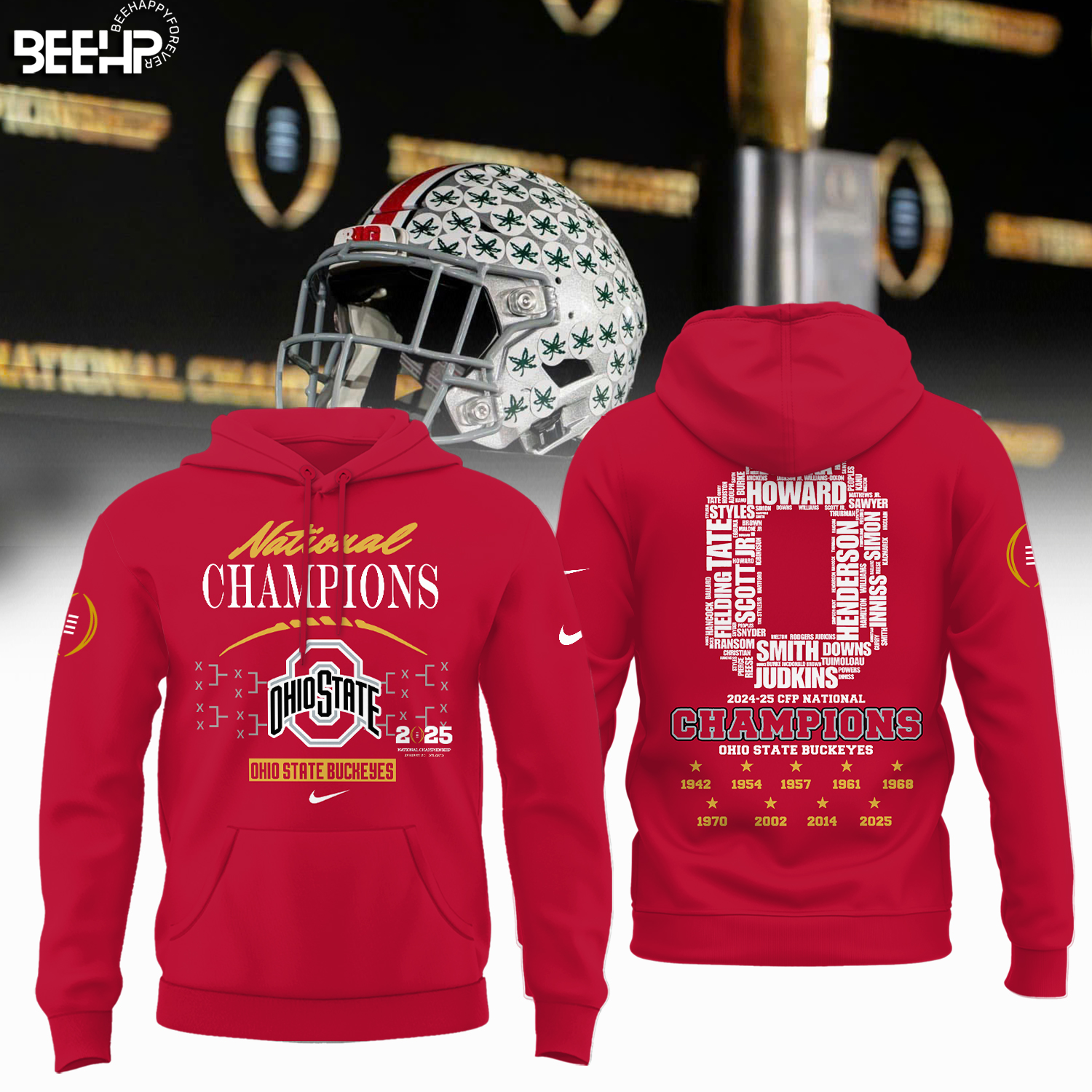 National Champs Ohio State Hoodie Best Gifts For A Football Player