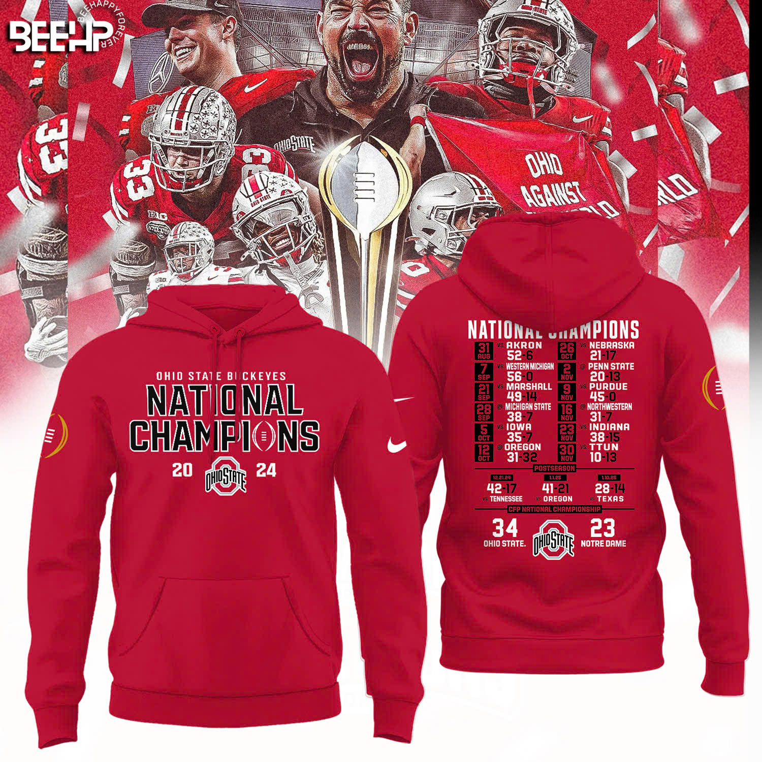 National Champs Ohio State Hoodie Best Gifts For Football Coaches