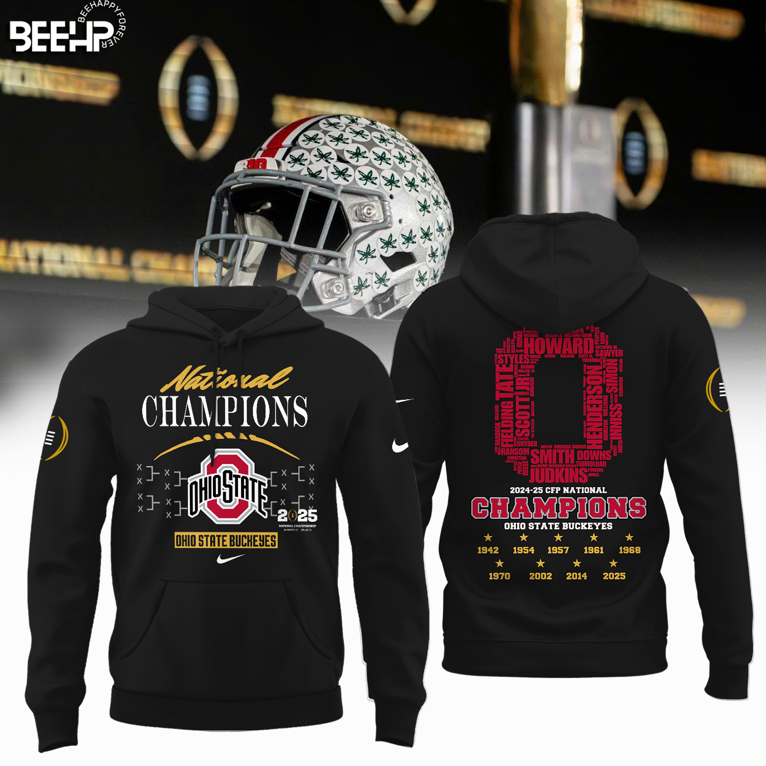 National Champs Ohio State Hoodie Gift Ideas For Football Players