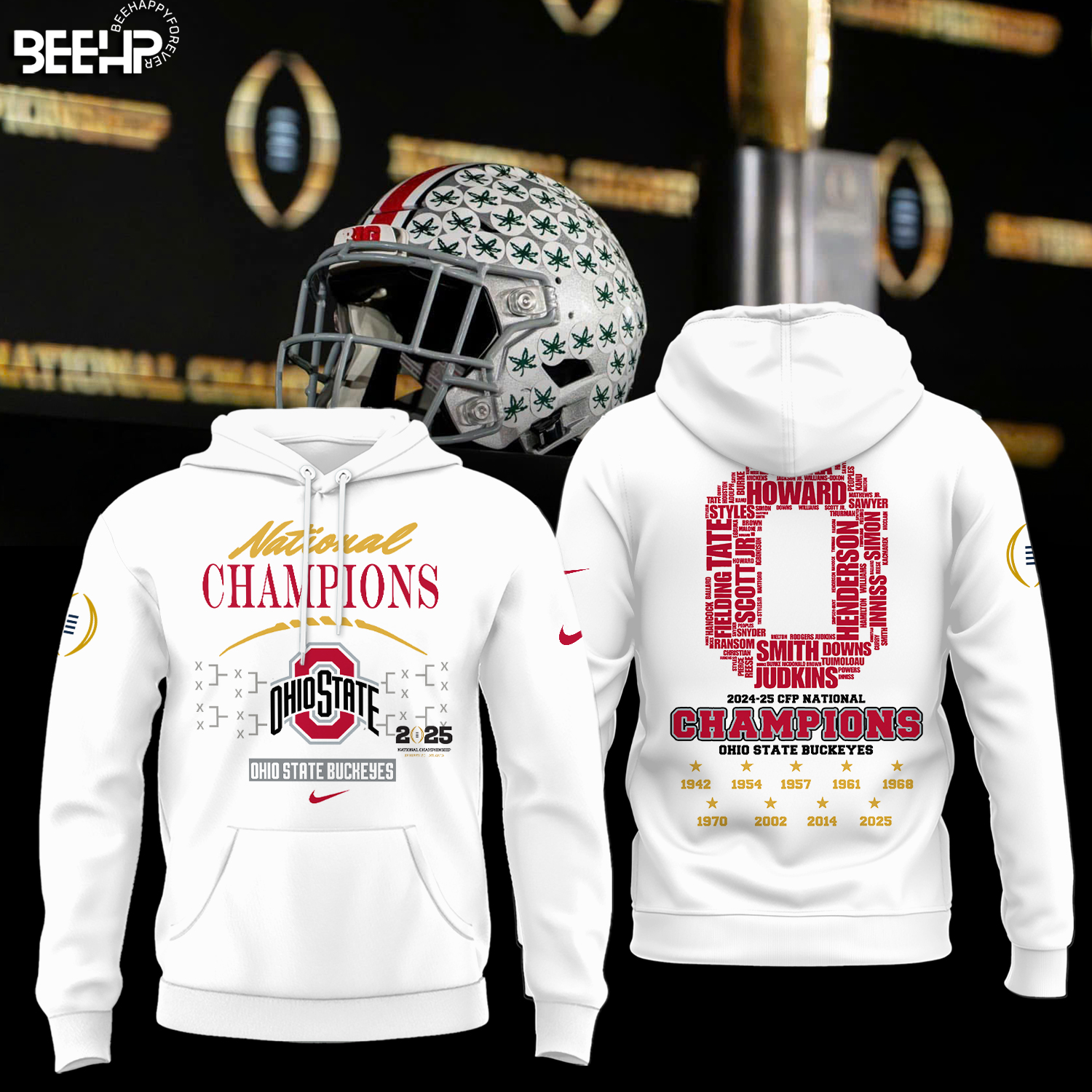 National Champs Ohio State Hoodie Gifts For Football Player