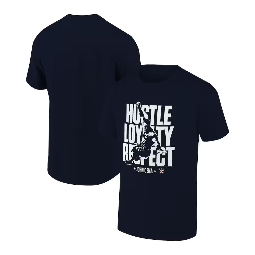 Navy John Cena Hustle Loyalty Respect Bold Graphic T-Shirtpecial Present For Dad Oregontrailrvpk Shirt