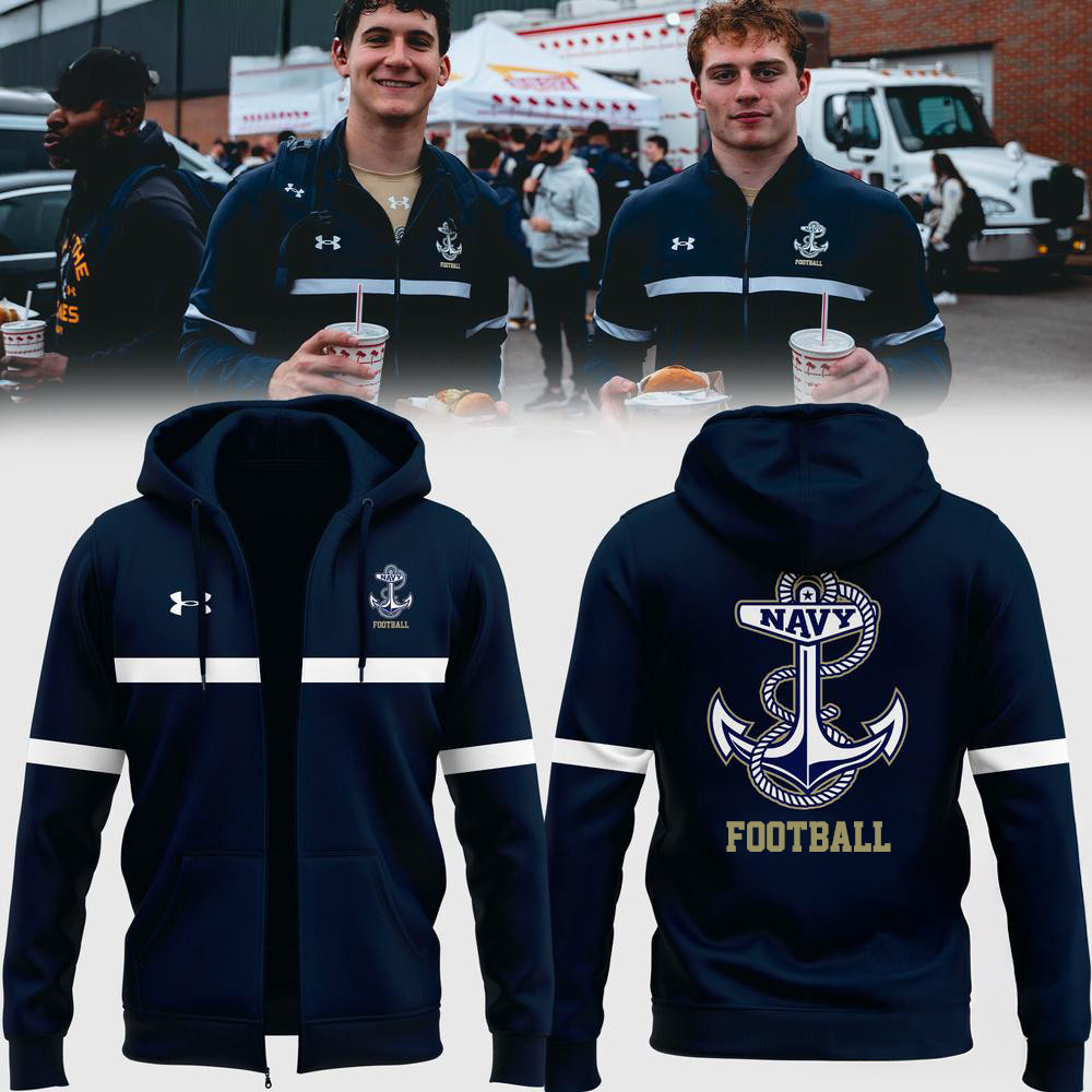 Navy Midshipmen 2025 Zip Hoodie Unique