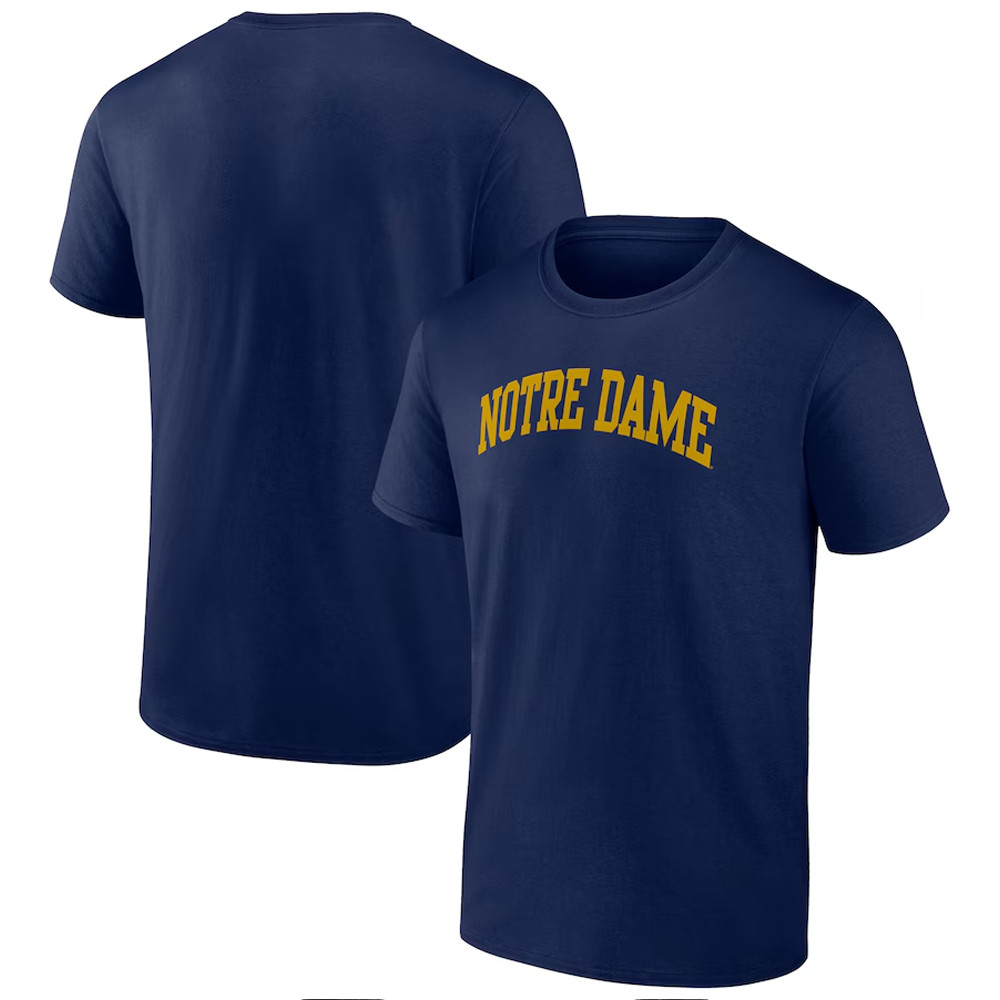 Navy Notre Dame Fighting Irish Arch College T-Shirt Unique Gifts For Football Fans Oregontrailrvpk Shirt
