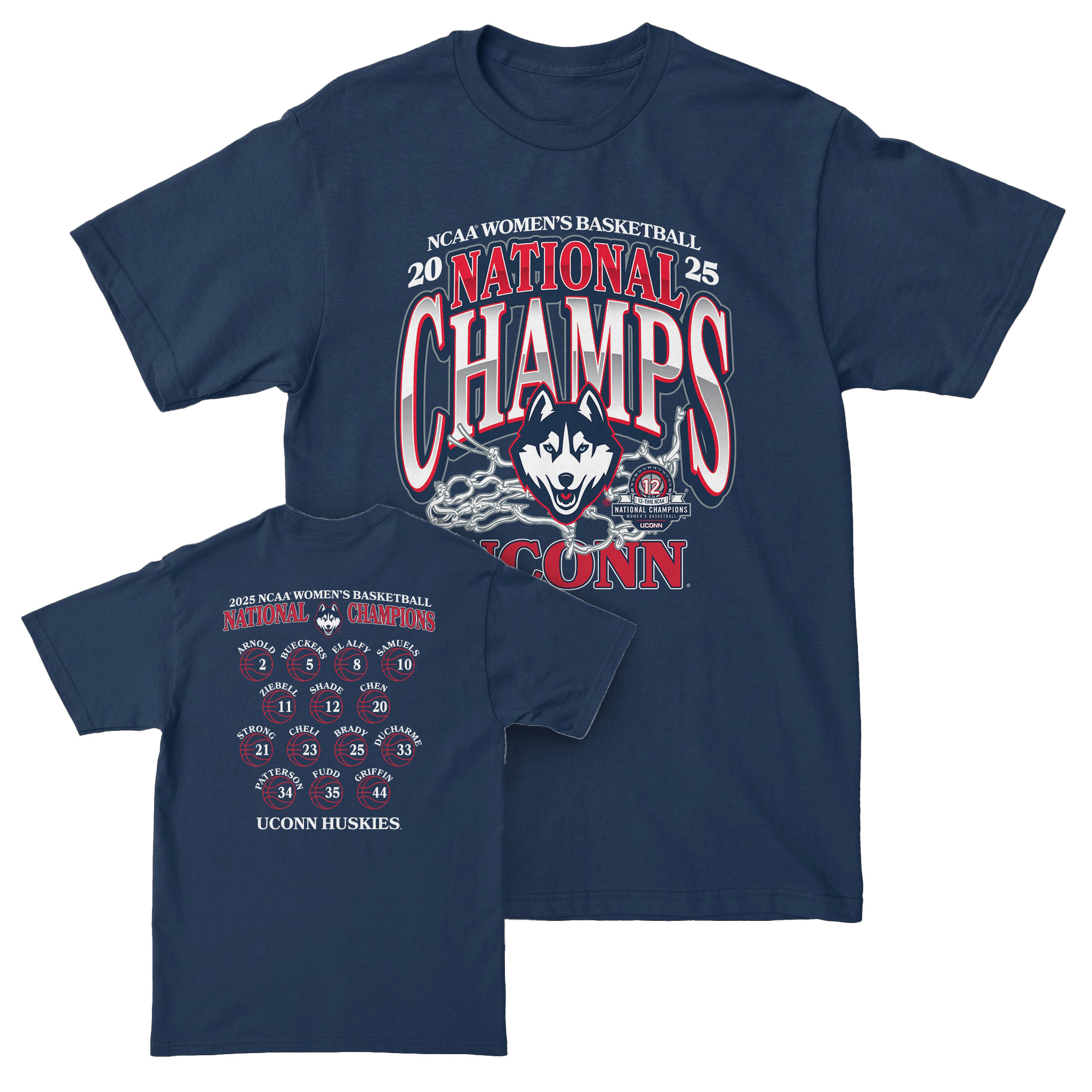 Navy UConn Huskies 2025 NCAA Women's Basketball National Champions Shirt Gifts For Wife Oregontrailrvpk Shirt