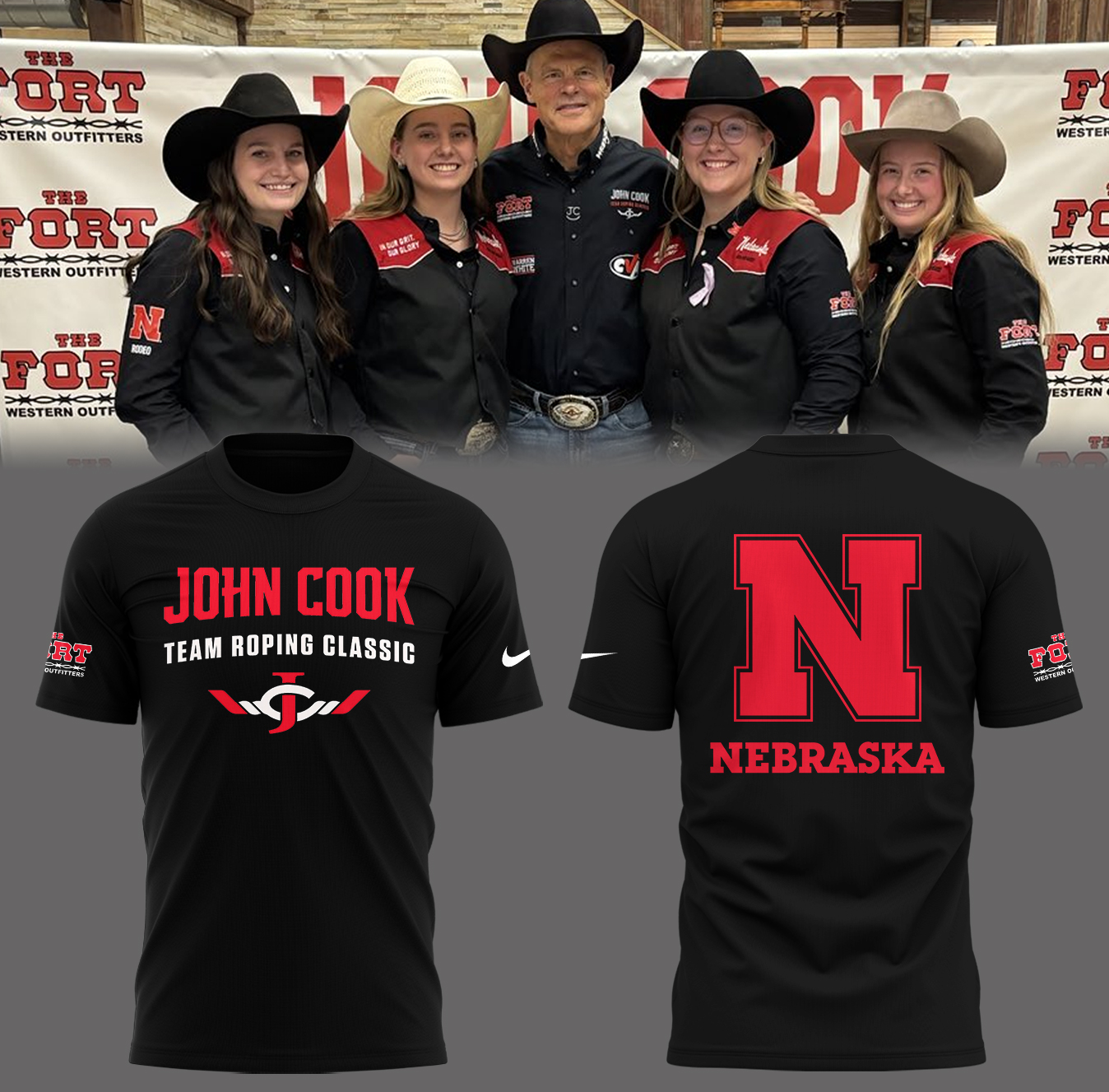 Nebraska Basketball John Cook Roping Classic Black T-Shirt Baseball Coach Gift Ideas Oregontrailrvpk Shirt