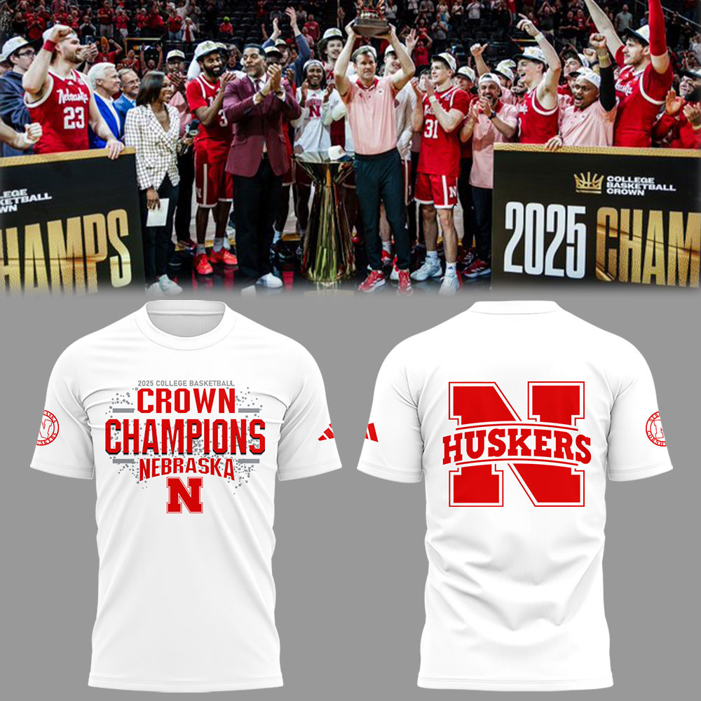 Nebraska Men's Basketball 2025 College Basketball Crown Champions T-Shirtenior Gifts For Basketball Players Oregontrailrvpk Shirt