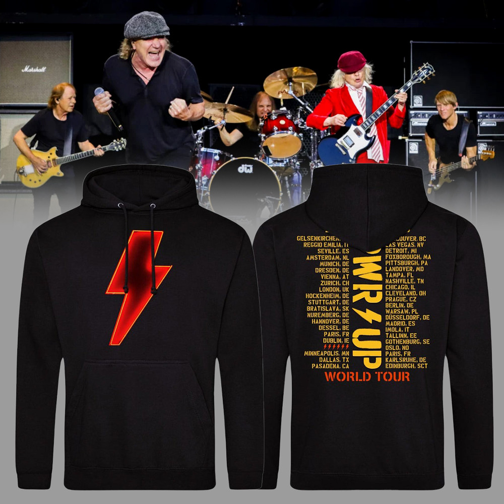 Neon Bolt PWR UP World Tour Hoodie Best
