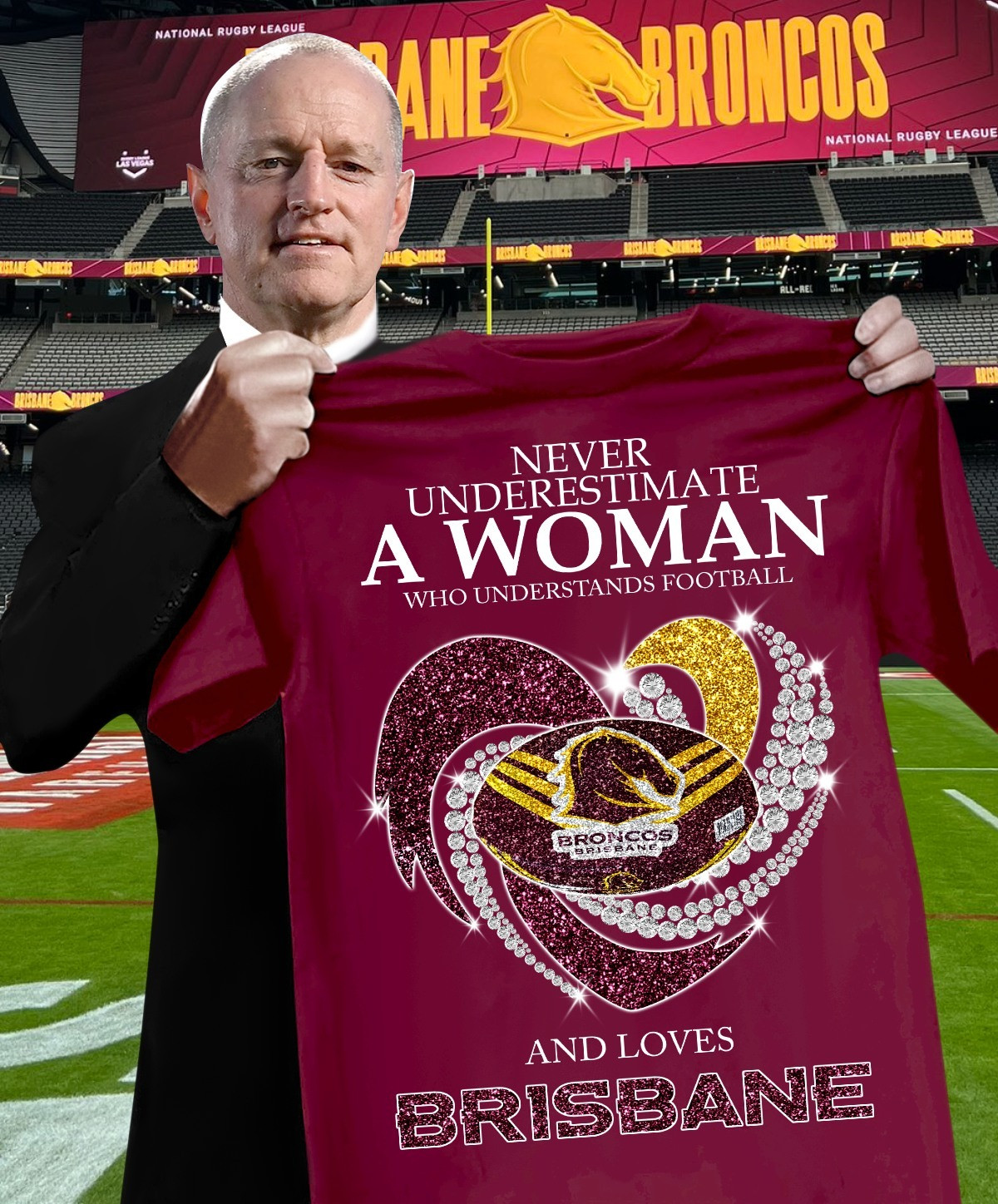 Never Underestimate A Woman Loves Broncos Brisbane Shirt Gifts For Football Fans Oregontrailrvpk Shirt