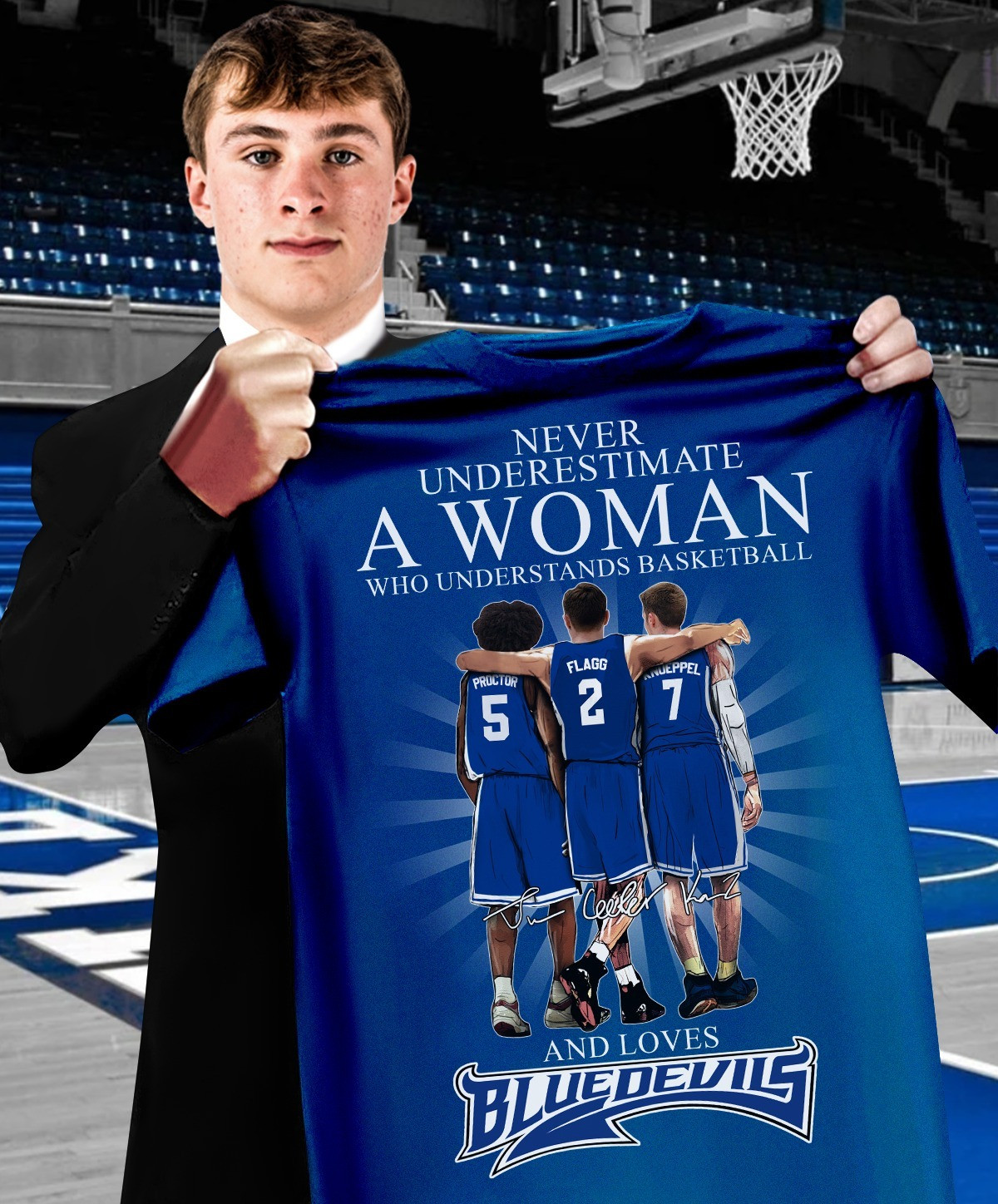 Never Underestimate A Woman Who Loves Duke Blue Devils Shirt Fan Merch Duke Gifts For Her Oregontrailrvpk Shirt