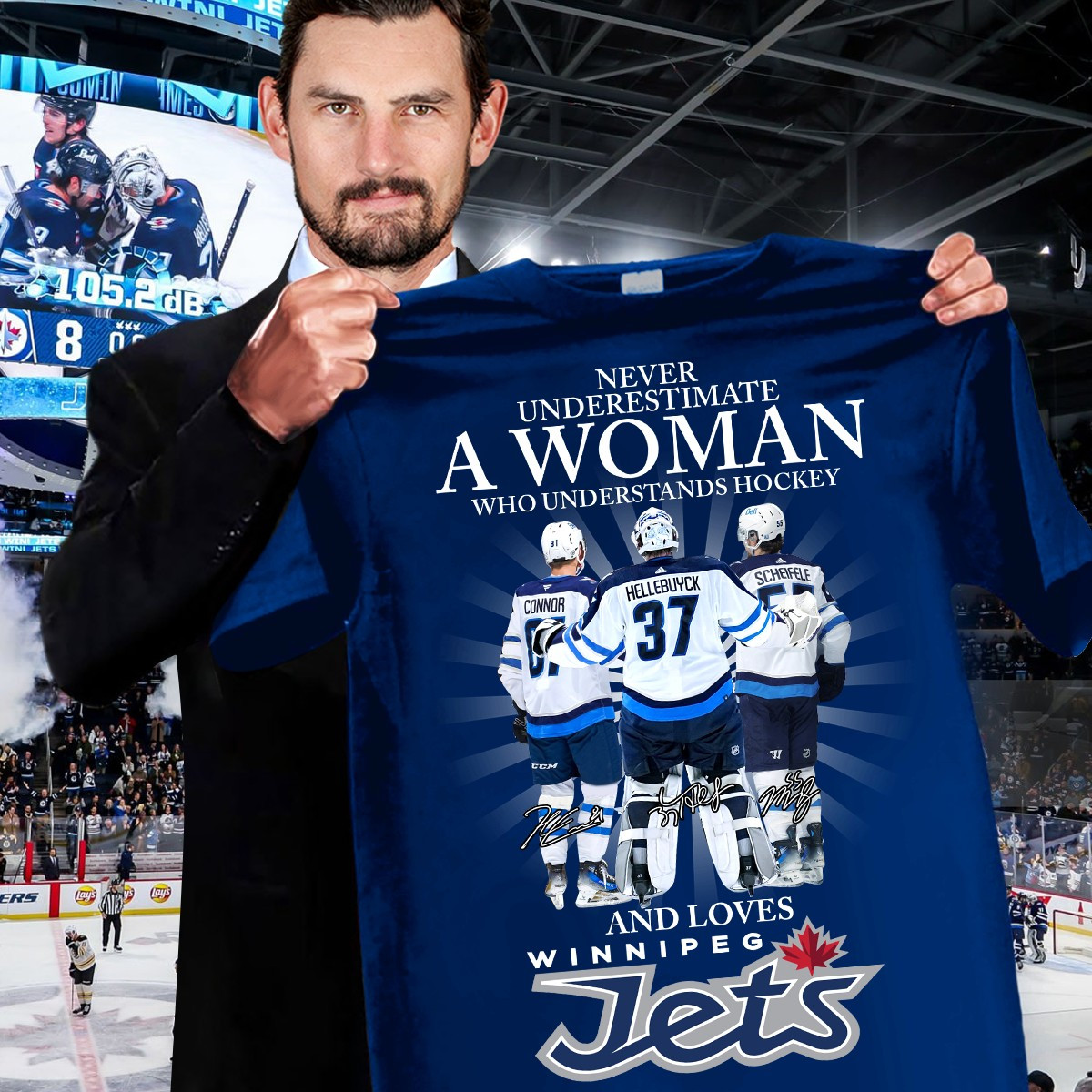 Never Underestimate A Woman Who Understands Hockey And Loves Winnipeg Jets T-Shirt Fan Merch Oregontrailrvpk Shirt
