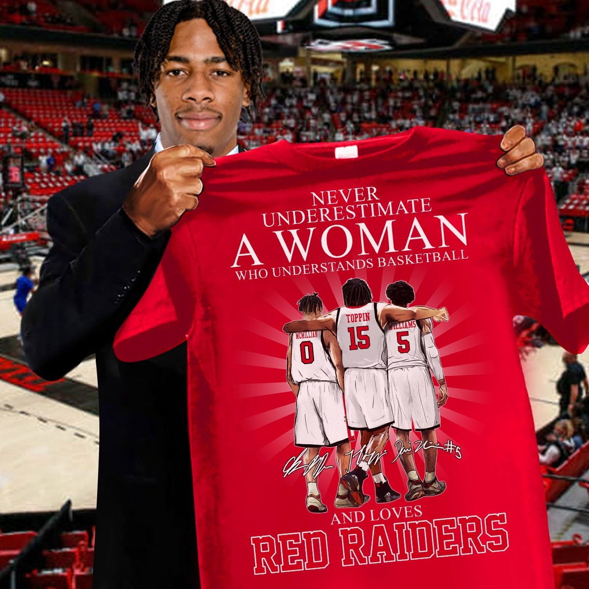 Never Underestimate Woman Loves Texas Tech Red Raiders T-Shirt Basketball Gifts For Girlfriends Oregontrailrvpk Shirt