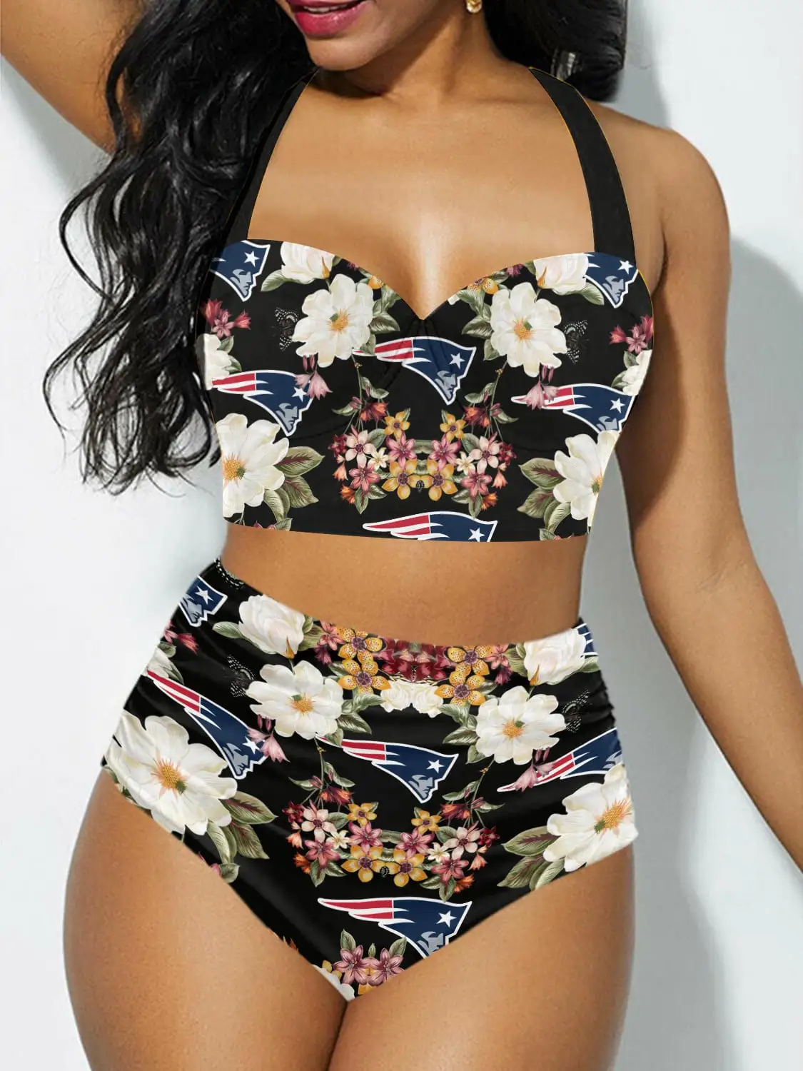 New England Patriots Sexy Print Bikini Swimsuit St8500