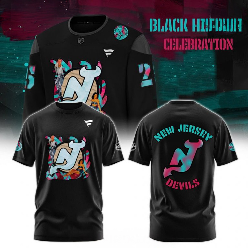 New Jersey Devils 2025 Black History Celebration T-Shirt Birthday Gifts For Hockey Fans Oregontrailrvpk Shirt