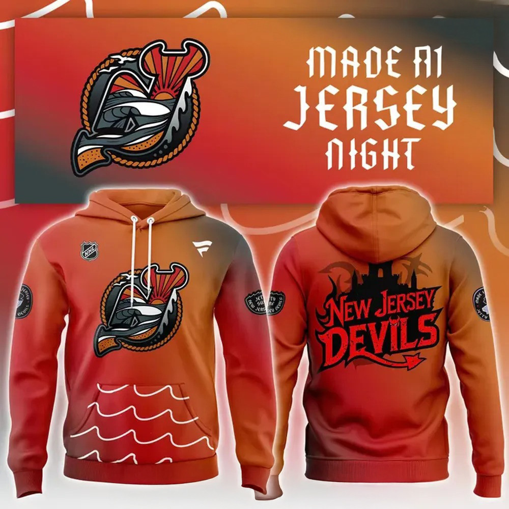New Jersey Devils Made In Jersey Night 2025 Special Hoodie Great Gifts For Hockey Fans