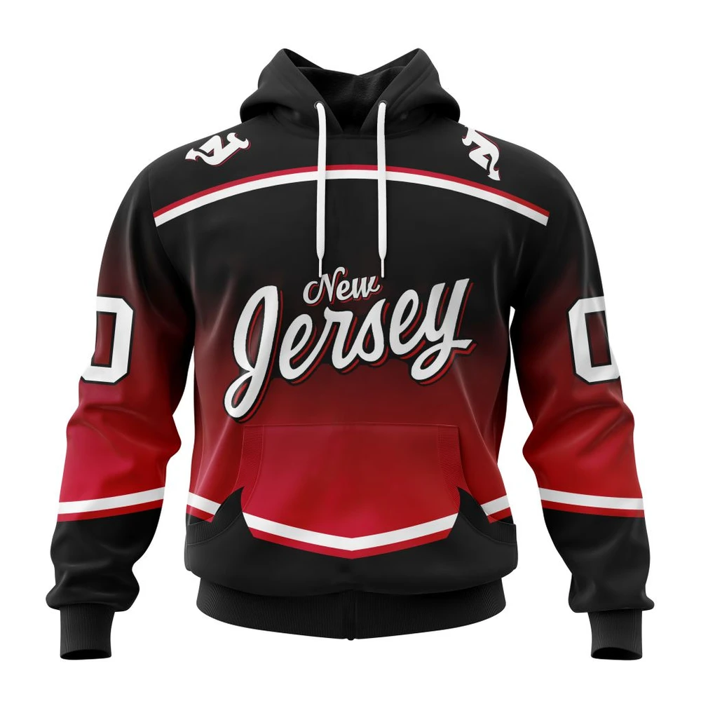 New Jersey Devils Personalize Gradient Series Concept All Over Print Hoodie Style 52563