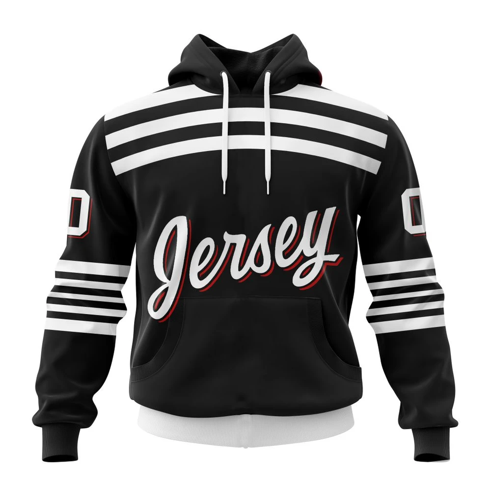 New Jersey Devils Personalized Alternate Kits All Over Print Hoodie Style 50563
