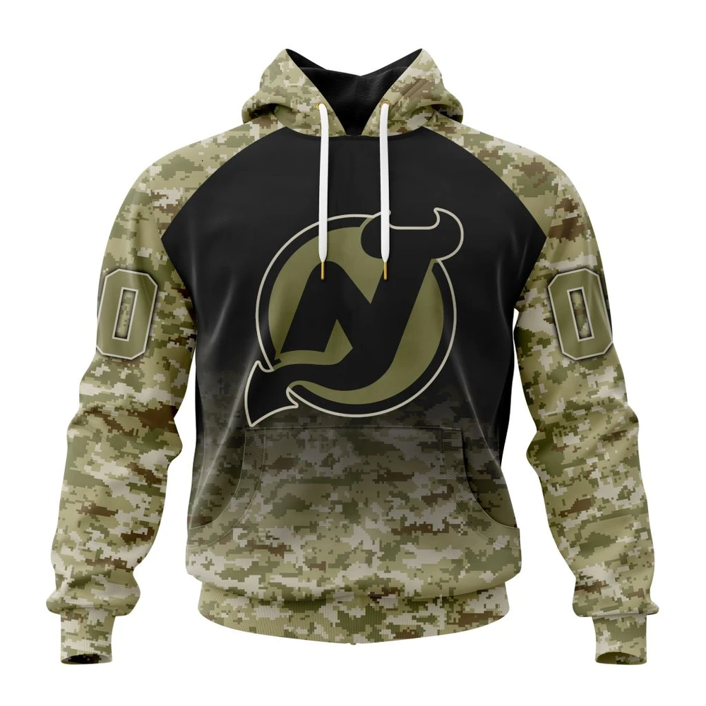 New Jersey Devils Special Camo Design For Veterans Day All Over Print Hoodie Style 55284