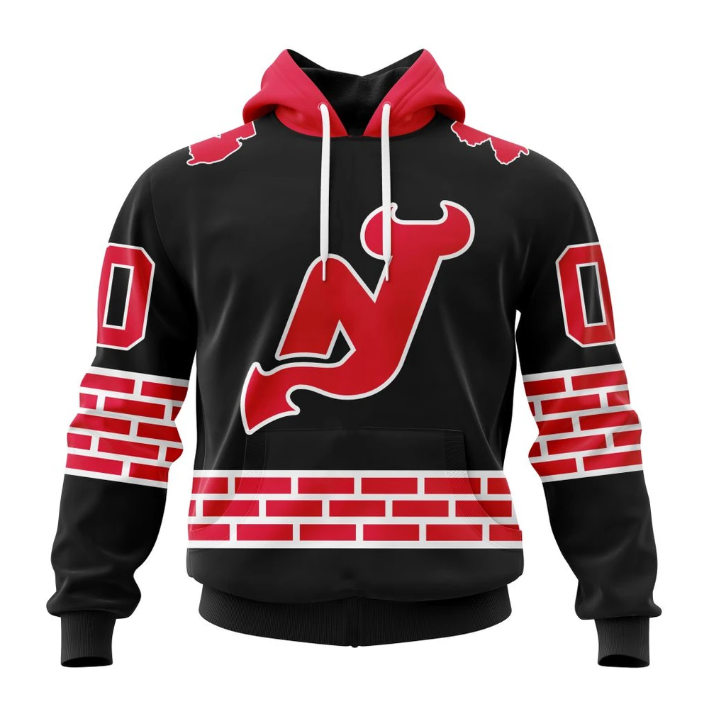 New Jersey Devils Special City Connect Design All Over Print Hoodie Style 78749