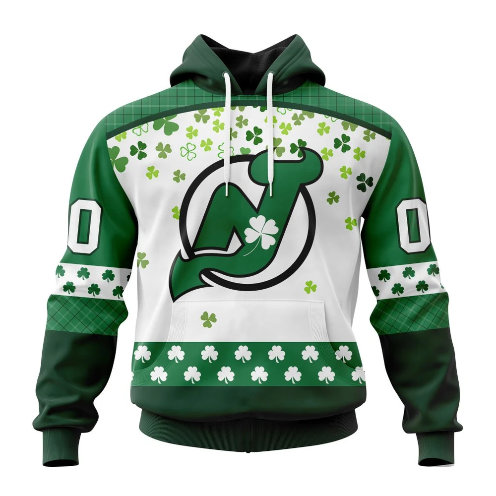 New Jersey Devils Special Design For St. Patrick Day All Over Print Hoodie Style 75947
