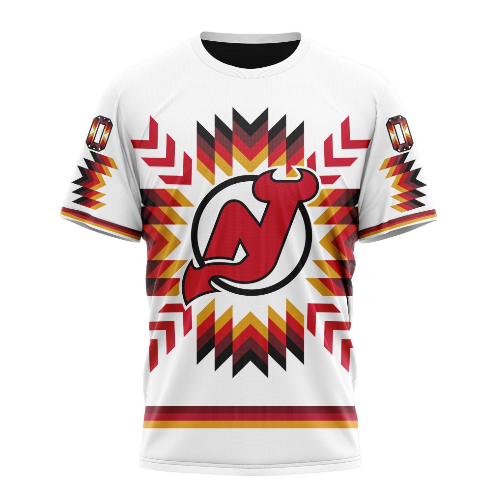 New Jersey Devils Special Design With Native Pattern Personalized Name And Number T-Shirt Oregontrailrvpk Shirt