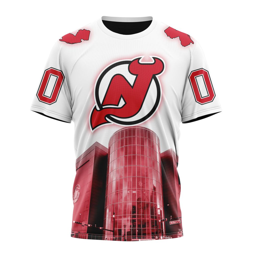 New Jersey Devils Special Design With Prudential Center Personalized Name And Number T-Shirt Oregontrailrvpk Shirt