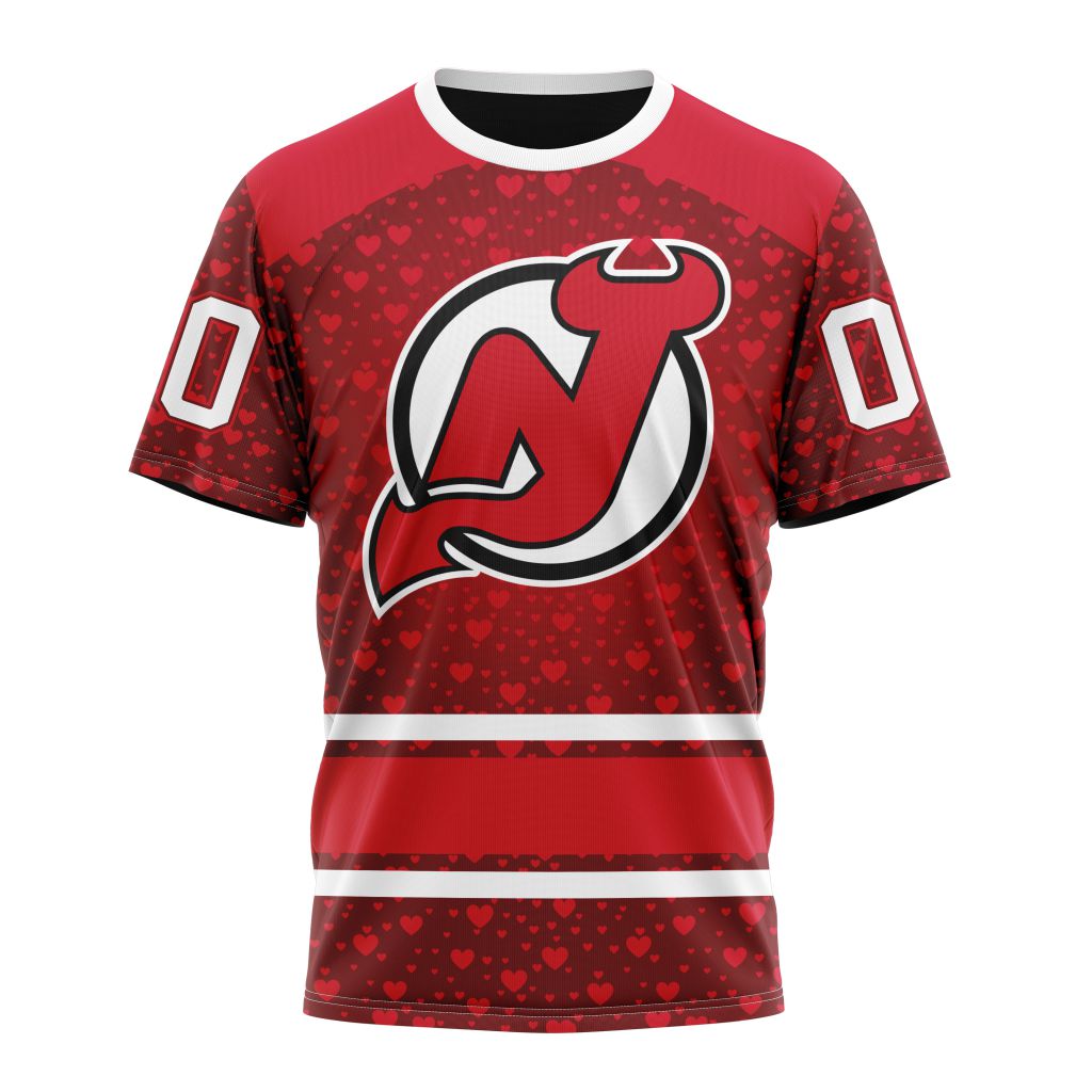 New Jersey Devils Special Gift For Valentines Day 01 Personalized Name And Number T-Shirt Oregontrailrvpk Shirt