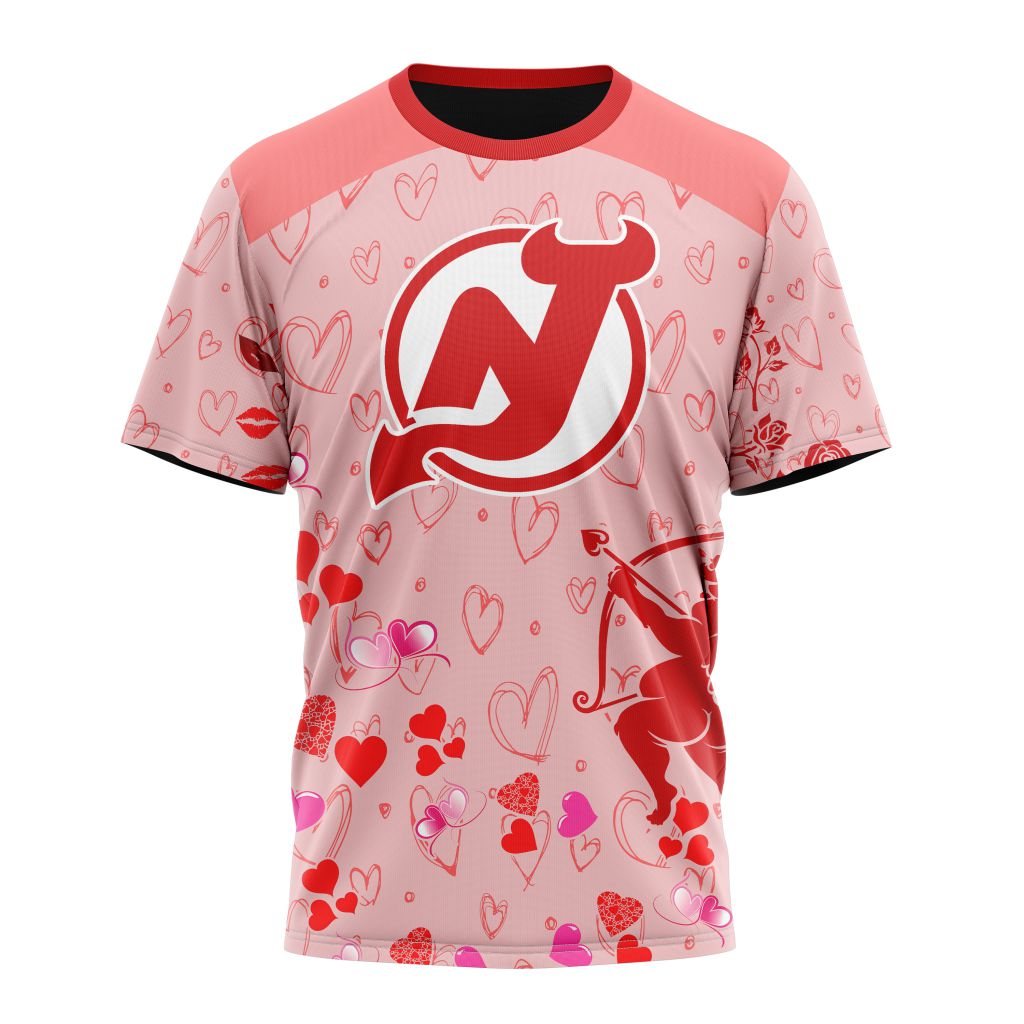 New Jersey Devils Special Gift For Valentines Day 02 Personalized Name And Number T-Shirt Oregontrailrvpk Shirt