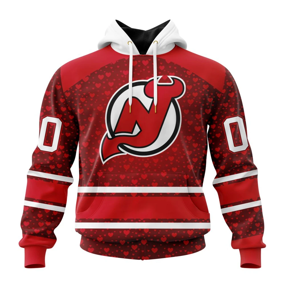 New Jersey Devils Special Gift For Valentines Day All Over Print Hoodie Style 34641