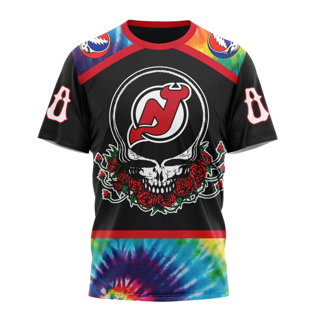 New Jersey Devils Special Grateful Dead Design Personalized Name And Number T-Shirt Oregontrailrvpk Shirt