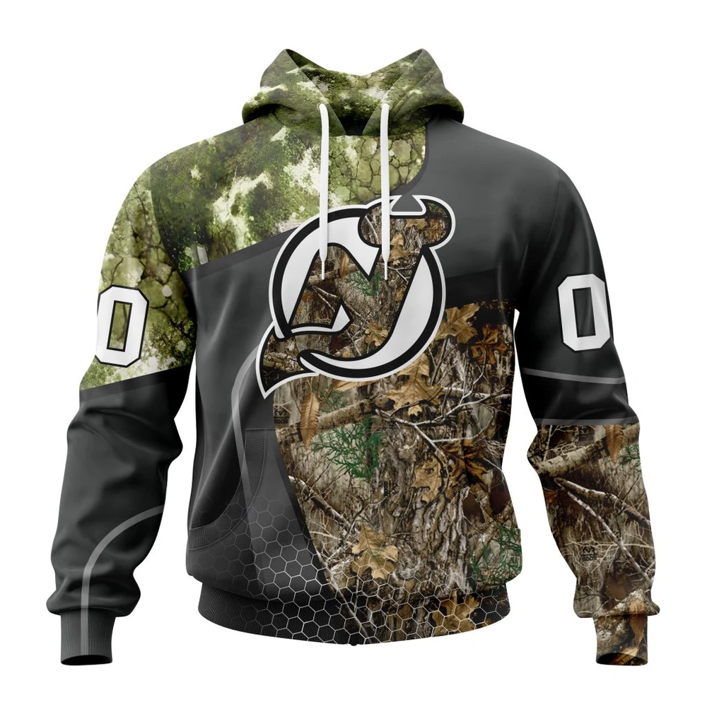 New Jersey Devils Special Hunting Camo Design All Over Print Hoodie Style 68160