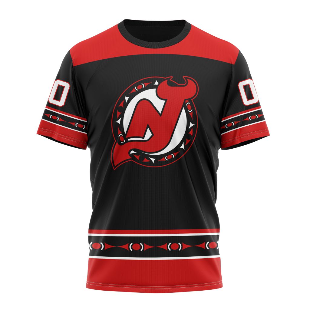 New Jersey Devils Special Indigenous Design Personalized Name And Number T-Shirt Oregontrailrvpk Shirt