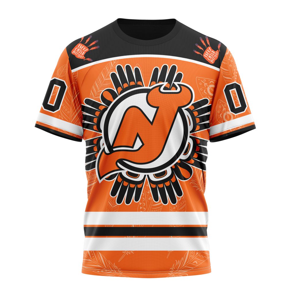 New Jersey Devils Special National Day For Truth And Reconciliation Design 01 Personalized Name And Number T-Shirt Oregontrailrvpk Shirt