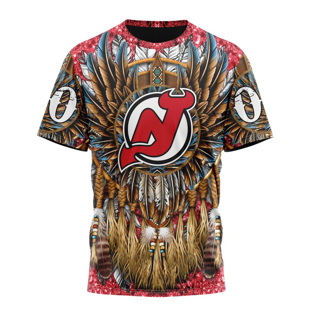 New Jersey Devils Special Native Costume Design Personalized Name And Number T-Shirt Oregontrailrvpk Shirt