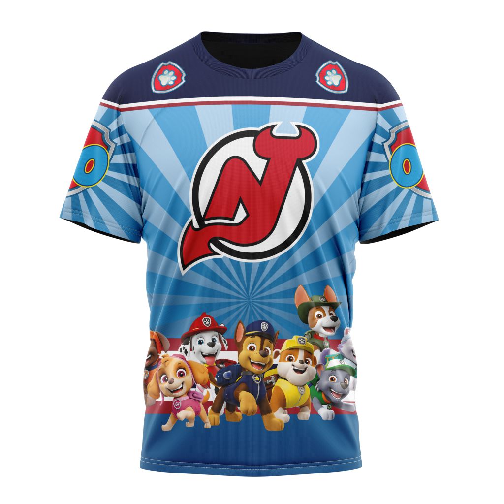 New Jersey Devils Special Paw Patrol Kits Personalized Name And Number T-Shirt Oregontrailrvpk Shirt