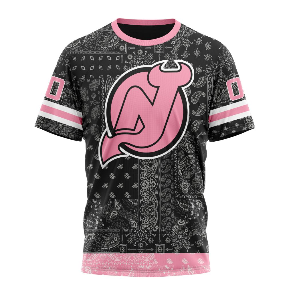 New Jersey Devils Special Pink Paisley Design 01 Personalized Name And Number T-Shirt Oregontrailrvpk Shirt