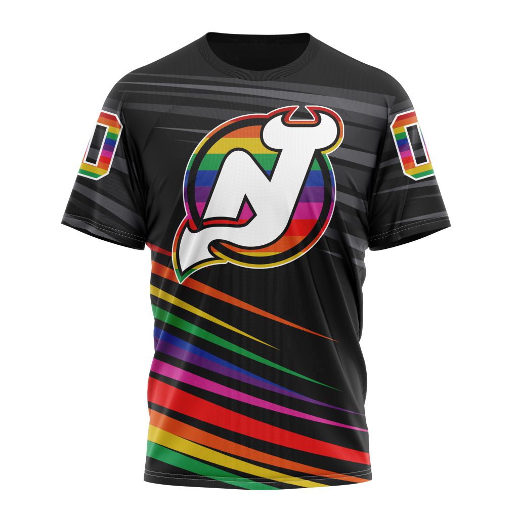 New Jersey Devils Special Pride Design Hockey Is For Everyone 01 Personalized Name And Number T-Shirt Oregontrailrvpk Shirt